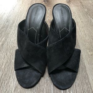 Kendall + Kylie Karmen CrissCross Suede Mules